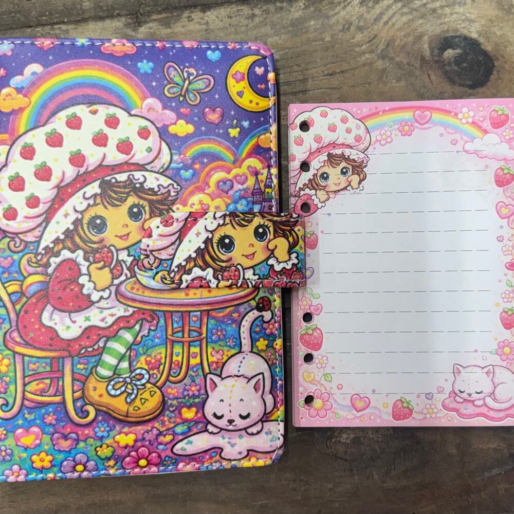 Strawberry Shortcake A6 6 Ring Binder & Paper